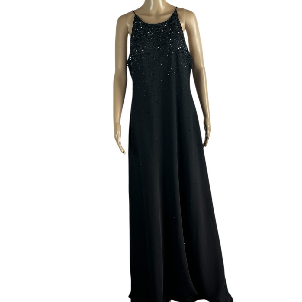 Chic Black Maxi Pull Over Evening Party Cocktail Woman’s Dress SZ 14w